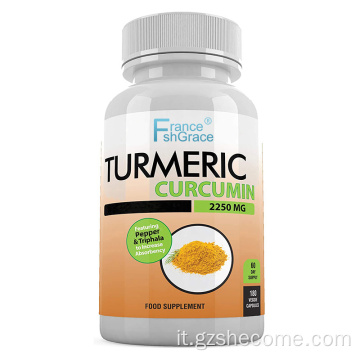 Supplemento di curcumina di curcuma con estratto di pepe nero